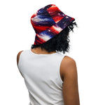 Patriotic Reversible Bucket Hat - Red white blue design, right inside | Our Phoenix Rise