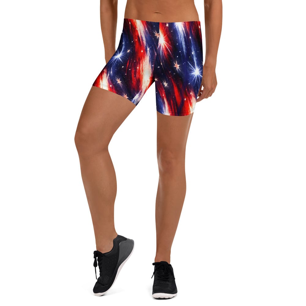 Red White Blue Starburst Athletic Shorts XS-3XL