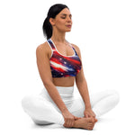 Americana Stars & Stripes Sports Bra - Right Angle Mockup | Our Phoenix Rise