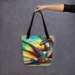 Dragon Magic Design Tote Bag - durable polyester fabric view | Our Phoenix Rise