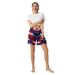 Americana Patriotic Athletic Long Shorts - Front view on model | Our Phoenix Rise