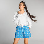 Winter Snowflake Unisex Athletic Shorts - Flat lay front view | Our Phoenix Rise