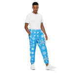 White Snowflake Pattern Track Pants - Right Front View | Our Phoenix Rise