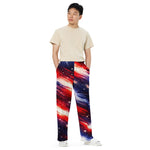 Americana Wide Leg Pants - Woman in white crop top, front detail | Our Phoenix Rise