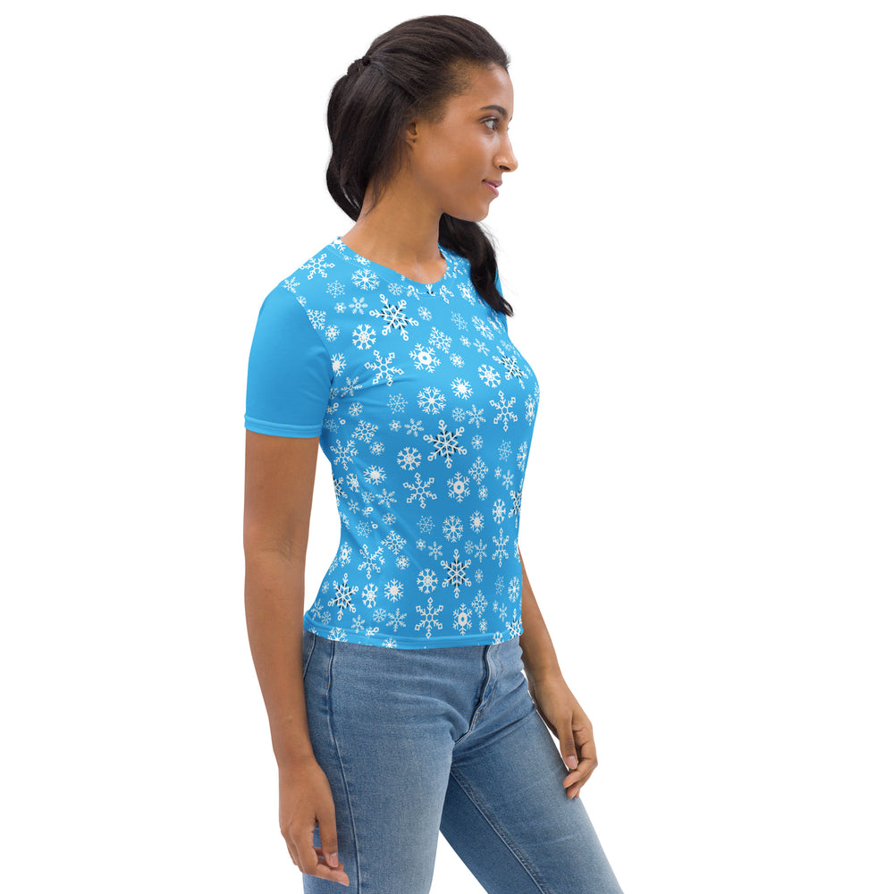 Light Blue Snowflake Women’s t-shirt – Cotton-Touch, Fade-Resistant