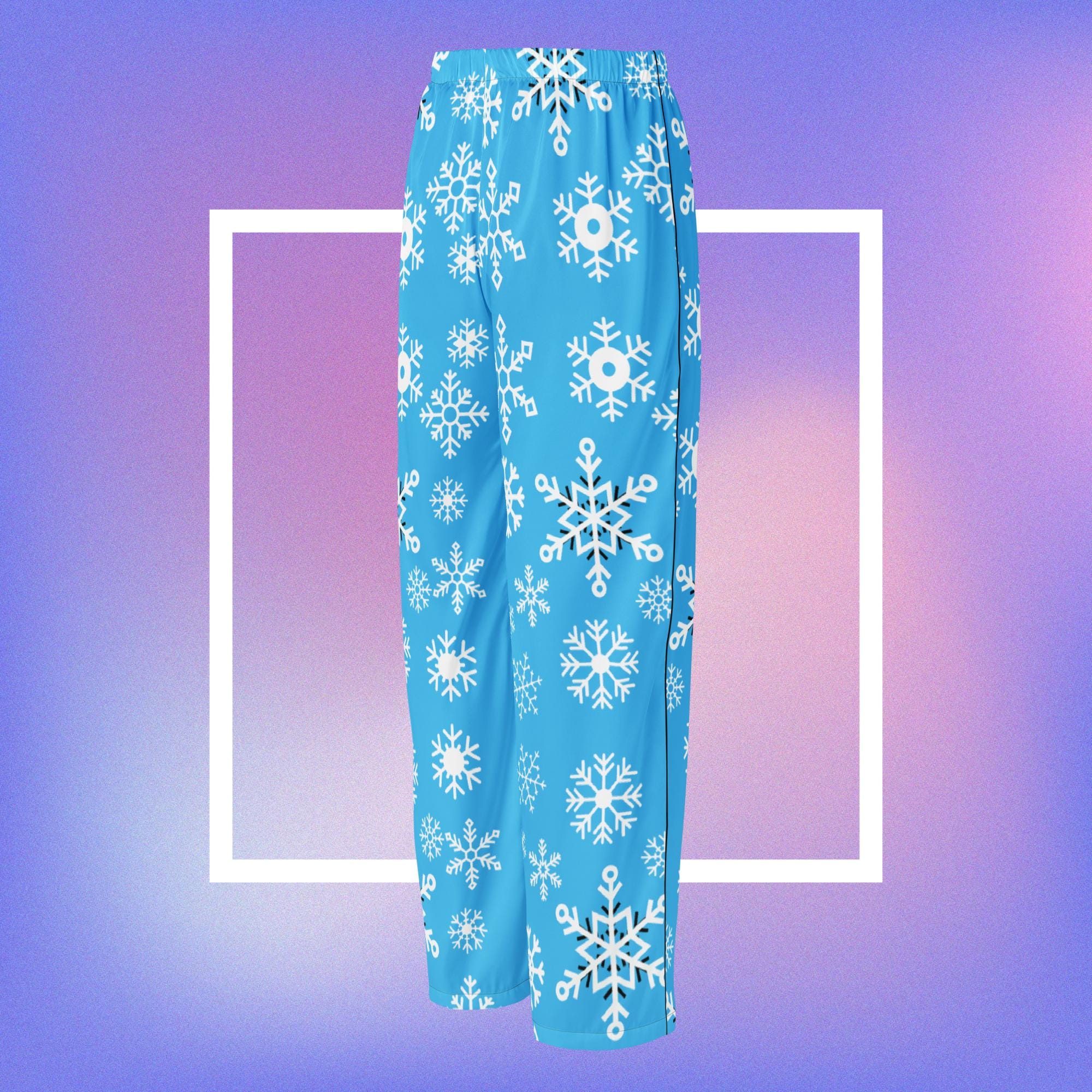 Snowflake Womens Pajama Pants Black White XS-2XL