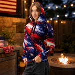Personalized Americana Galaxy Hoodie - Male Model Walking | Our Phoenix Rise