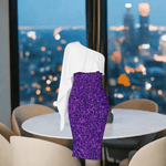 Elegant Sparkly Purple One-Shoulder Dress Detailed View 9 | Our Phoenix Rise