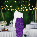 Elegant Sparkly Purple One-Shoulder Dress| Iron Phoenix GHG - Iron Phoenix GHG