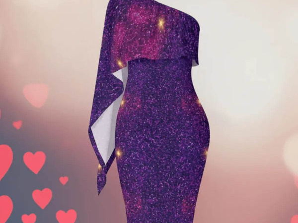 Cosmic Night Purple Galaxy Dress | Fashion Lovers - Iron Phoenix GHG