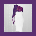 Galaxy Drape White Party Dress Detailed View 3 | Our Phoenix Rise