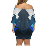 Geometric Print Mini Dress - Close-up of Mosaic Pattern | Our Phoenix Rise