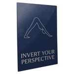 Glossy Aluminum Yoga Art Panel – Minimalist Metal Print Meditation Room Decor