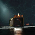Bad at Games Soy Wax Candle - Amber Glass Jar on Dark Surface - Detail 29 | Our Phoenix Rise