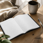 Bad at Games Great at Showing Up Journal - on a desk with coffee lifestyle | Our Phoenix Rise