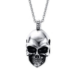 Polished Skull Pendant Necklace - Bottom Up View Contrast and Shadow | Our Phoenix Rise
