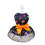 Halloween Tutu Dog Dress - Colorful Halloween Print on Mannequin Front | Our Phoenix Rise