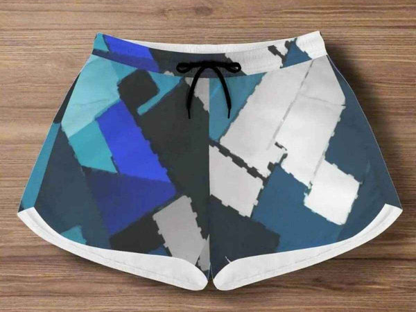 "Blue Matrix" Geometric Athletic Shorts| Iron Phoenix GHG