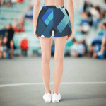 Blue Matrix Geometric Athletic Shorts Blue XS-4XL Detailed View 10 | Our Phoenix Rise