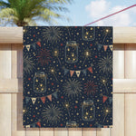 Patriotic Beach Towel - Red White Blue Bunting Pattern Detail | Our Phoenix Rise