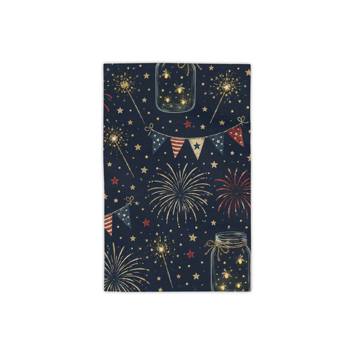 Patriotic Beach Towel Americana Fireworks Design