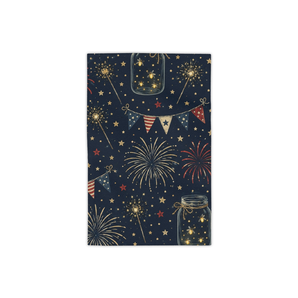 Patriotic Beach Towel Americana Fireworks Design