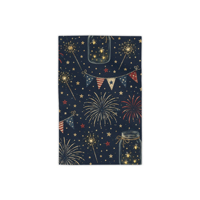 Patriotic Beach Towel - Navy Americana Fireworks Design Vertical | Our Phoenix Rise