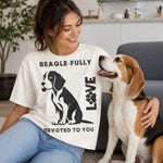 Beagle Mom Graphic T-Shirt - Ivory Lifestyle with Beagle | Our Phoenix Rise