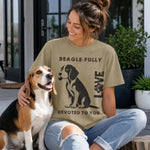 Beagle Mom Graphic T-Shirt - Khaki Lifestyle Outdoor | Our Phoenix Rise