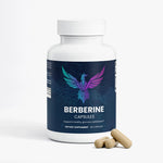 Berberine HCL 60 Capsules - Bottle with Three Capsules Detail | Our Phoenix Rise
