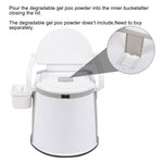 Portable Camping Toilet with Lid and Arms - Side View for Portable Sanitation | Our Phoenix Rise