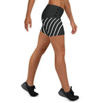 Custom Black Striped Athletic Shorts - Front View Standing | Our Phoenix Rise