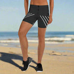 Custom Black Striped Athletic Shorts - Back View Kitchen | Our Phoenix Rise