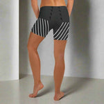 Custom Black Striped Athletic Shorts - Back View | Our Phoenix Rise