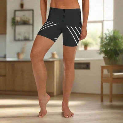 Custom Black Striped Athletic Shorts - Front View | Our Phoenix Rise