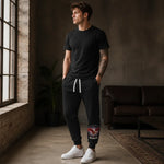 Men's Patriotic American Eagle Joggers - lifestyle front view on model | Our Phoenix Rise