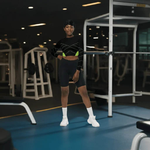 Green "Neon Grid" Long Sleeve Crop Top | Iron Phoenix - Iron Phoenix GHG