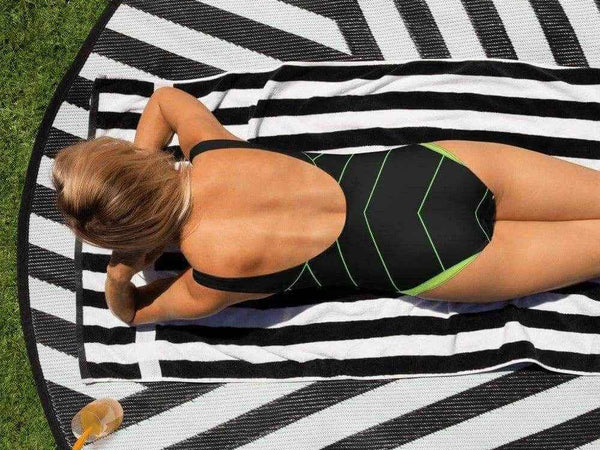 "Neon Grid" One-Piece Swimsuit | Iron Phoenix