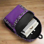 Purple Glitch Pattern Backpack - Top Handle View | Our Phoenix Rise