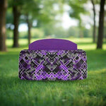 Purple Glitch Pattern Backpack - Front Pocket Detail | Our Phoenix Rise