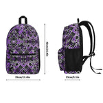 Purple Geometric Abstract Backpack - Zipper Detail | Our Phoenix Rise
