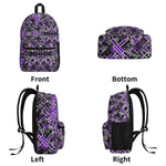 Purple Geometric Abstract Backpack - Front Pocket Interior | Our Phoenix Rise