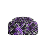 Purple Geometric Abstract Backpack - Detail View | Our Phoenix Rise
