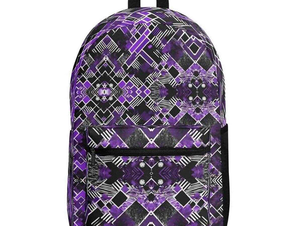 Purple Abstract Backpack | Modern Gamer School Bag