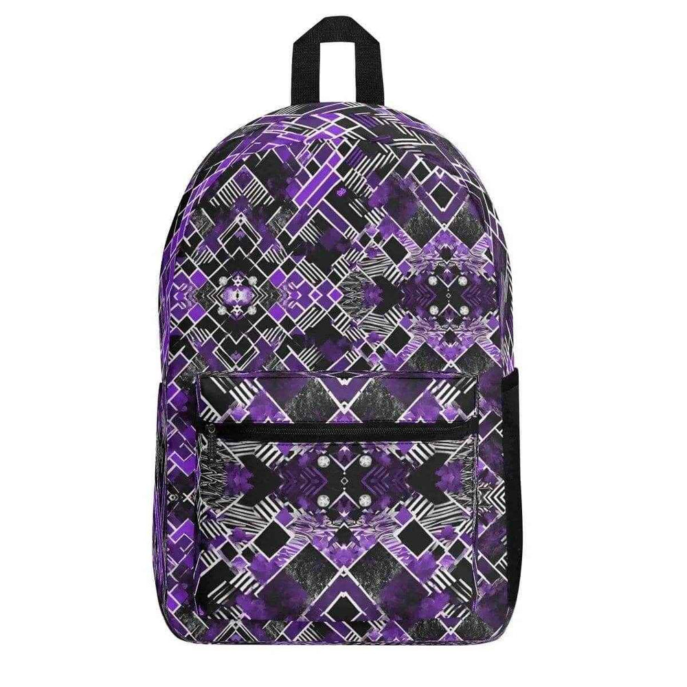 Purple Abstract Backpack | Modern Gamer School Bag