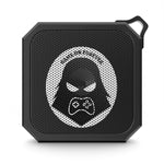 Rugged Waterproof Bluetooth Speaker - Black with Game On Forever skull design | Our Phoenix Rise