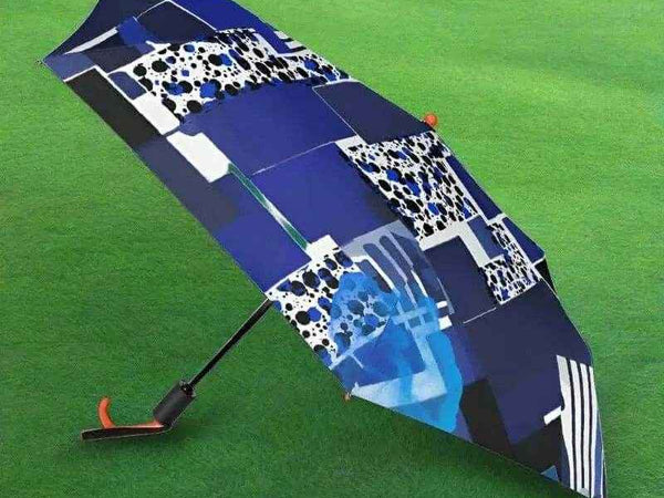 "Blue Matrix" Geometric Print Umbrella | Iron Phoenix GHG