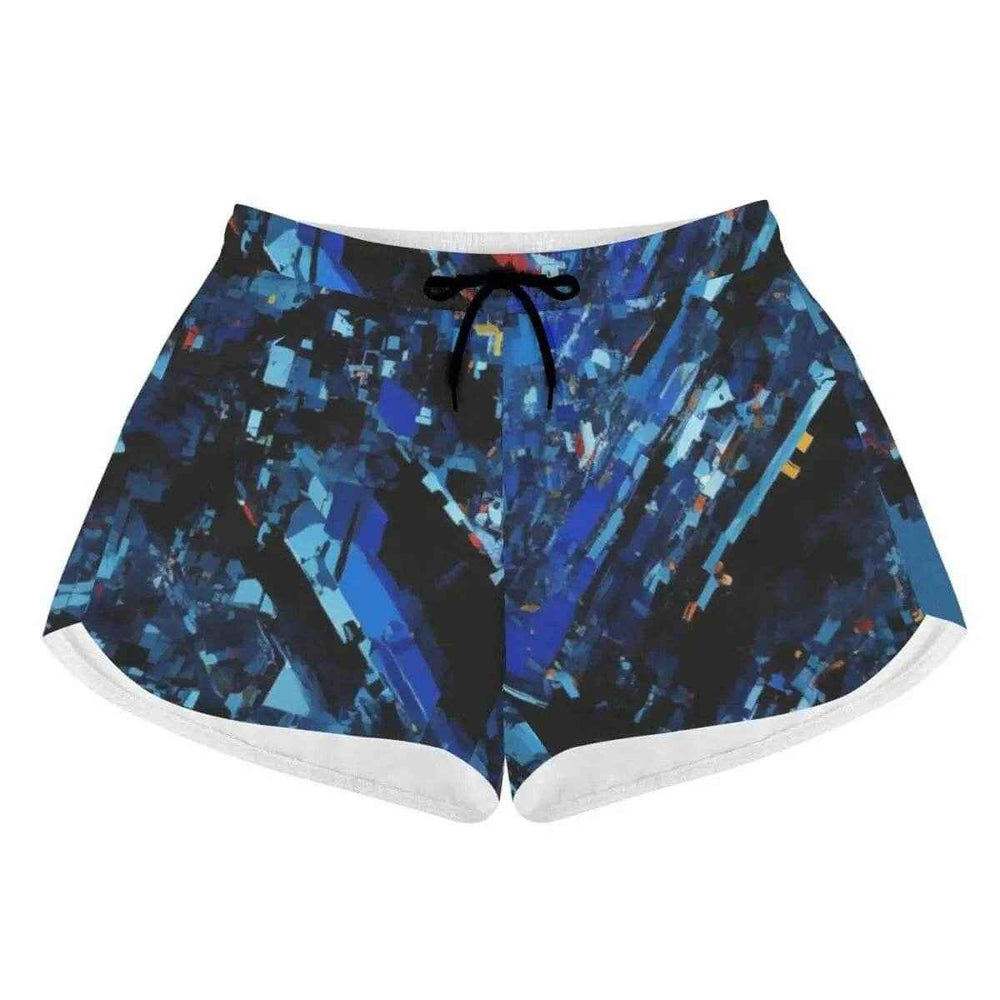 Crystal Shard Blue Athletic Shorts Blue XS-4XL