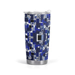 "Blue Matrix" Abstract Tumbler Custom | Iron Phoenix GHG - Iron Phoenix GHG