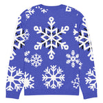 Blue Snowflake Crew Neck Sweater - Back View | Our Phoenix Rise